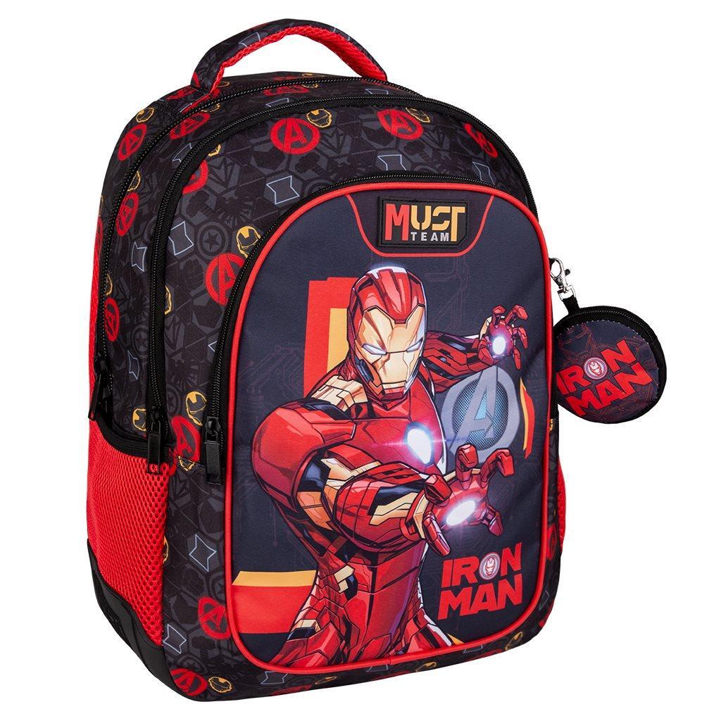 Σχολική Τσάντα Πλάτης Δημοτικού Avengers Iron Man Must Team 3 Θήκες