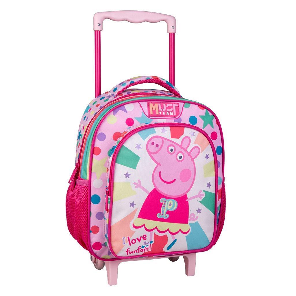 Σχολική Τσάντα Τρόλεϊ Νηπίου Peppa Pig I Love My Funfair Must Team 2 Θήκες
