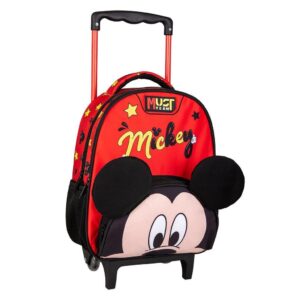 Σχολική Τσάντα Τρόλεϊ Νηπίου Disney Mickey Mouse Must Team 2 Θήκες