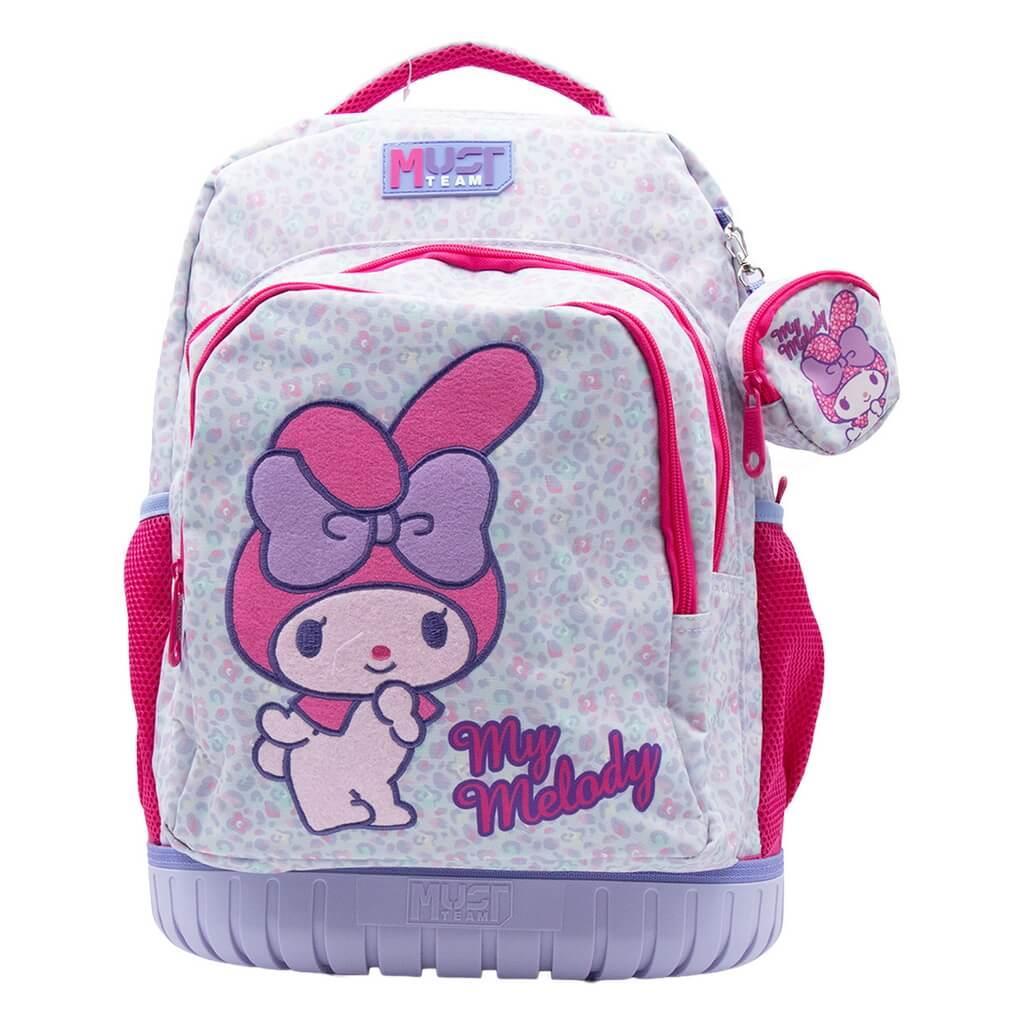 Σχολική Τσάντα Τρόλεϊ Δημοτικού My Melody Must Team 3 Θήκες με Μονό Χερούλι και 2 Ρόδες