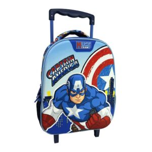 Σχολική Τσάντα Τρόλεϊ Νηπίου Avengers Captain America Must Team 2 Θήκες