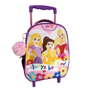 Σχολική Τσάντα Τρόλεϊ Νηπίου Disney Princess Always Be Kind Must Team 2 Θήκες
